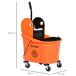 Balde de Esfregona Plástico PP, Metal HOMCOM Balde de Esfregona Plástico PP, Metal HOMCOM Laranja