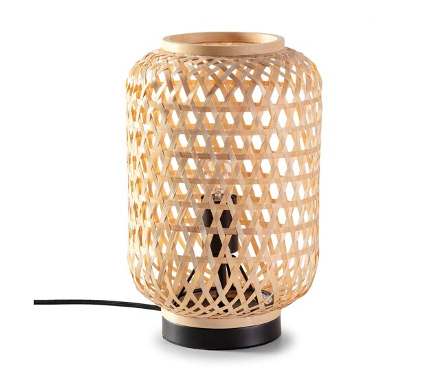 Candeeiro de mesa em bambu yuna, diâmetro 22,5 cm