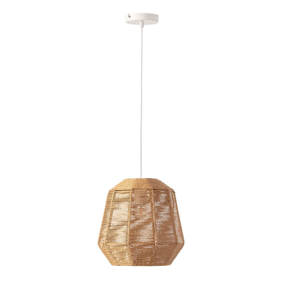 Luminária de teto akina em papel trançado, diâmetro 31 cm