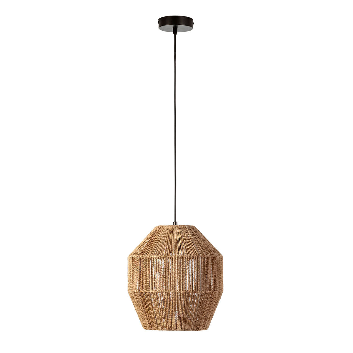 Luminária de teto ishi feita de corda trançada, diâmetro 30 cm
