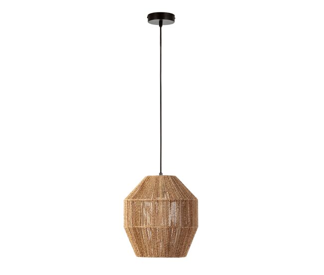 Luminária de teto ishi feita de corda trançada, diâmetro 30 cm