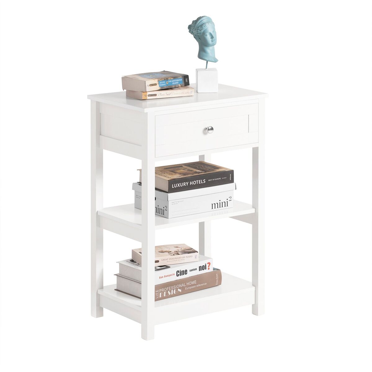 Sobuy mesa de apoio com 1 gaveta fbt46-w