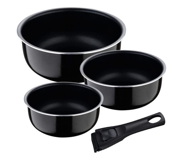 Conjunto de tachos bergner click & cook alumínio 3 peças