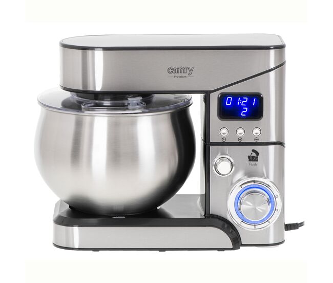 Camry cr4223 batedeira planetaria profissional, robô de cozinha, 5l, 6 velocidades, acessórios, inox, 2000,