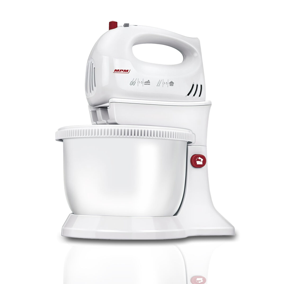 Mpm mmr-16z batedeira com taça rotativa 3,4 litros 5 velocidades + turbo, 750, branco