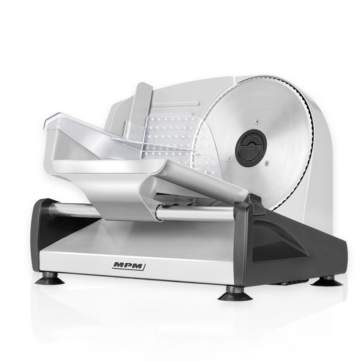 Mpm mkr-04m cortador en fatia de carnes, semi-profissional, espessura de corte ajustável, 150, prata