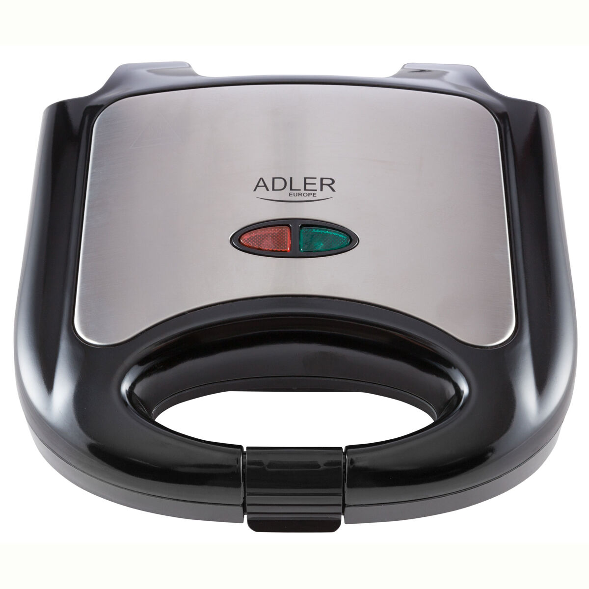 Adler ad3015 sanduicheira 4 sanduíches forma triangular, revestimento anti-aderente, temperatura automática, 850, prata negra