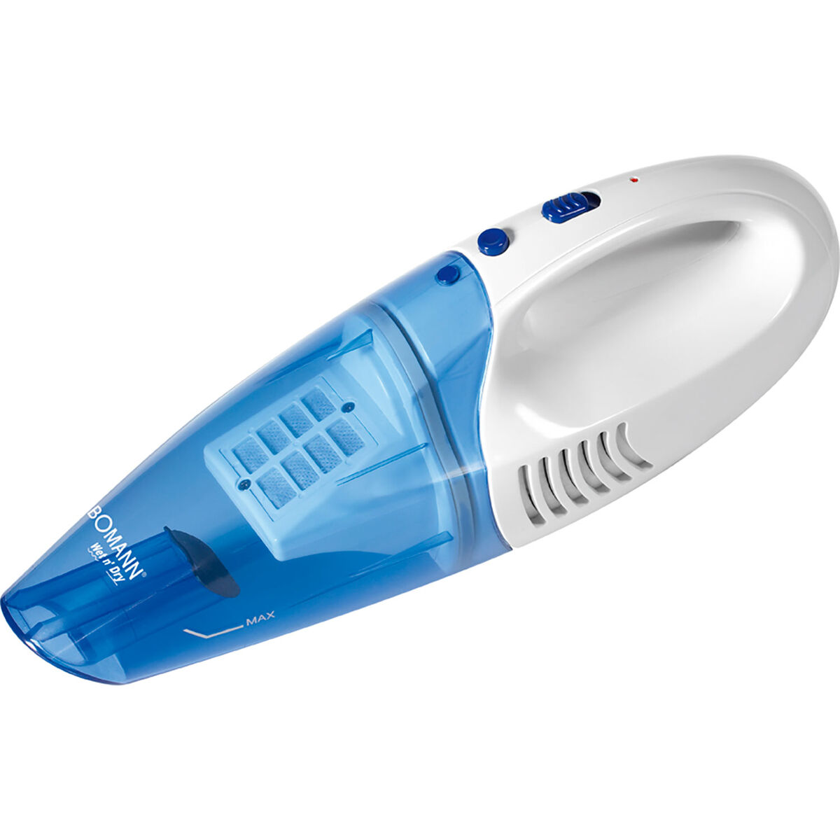 Bomann aks 960 cb aspirateur de mão sans fil, húmidos / secos, recarregável, sem saco bateria, 1400 , bleu
