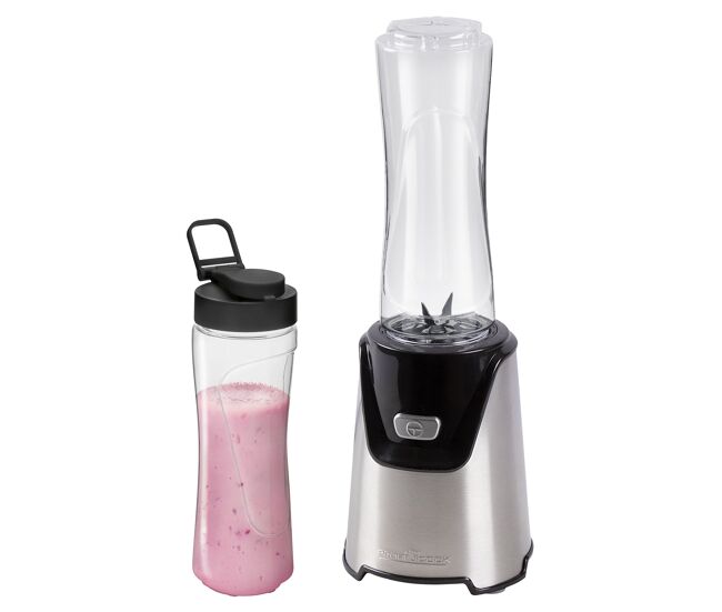 Proficook sm 1153 liquidificadora smoothie 2 garrafas portátiles, 0,6 litros, lâminas de acier inox, 400, prata