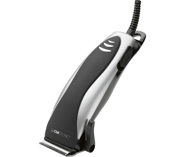 Clatronic hsm 3430 aparador de cabelo e barba, acessórios, motor potente e silencioso, 10, prata negra