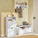 Sapateira com 2 portas com dobradiças FSR87-K-W SoBuy Sapateira com 2 portas com dobradiças FSR87-K-W SoBuy Branco