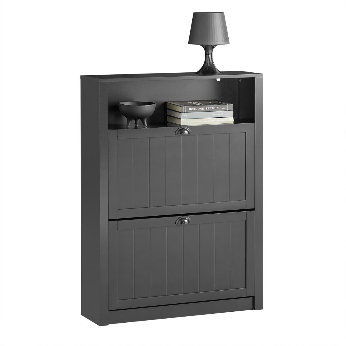 Sapateira estreita com 2 portas basculantes FSR87-SCH SoBuy