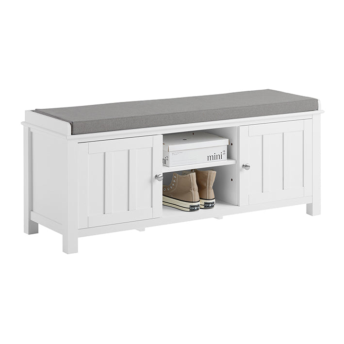 Sapateira com 2 portas fechadas e 2 prateleiras FSR35-W SoBuy