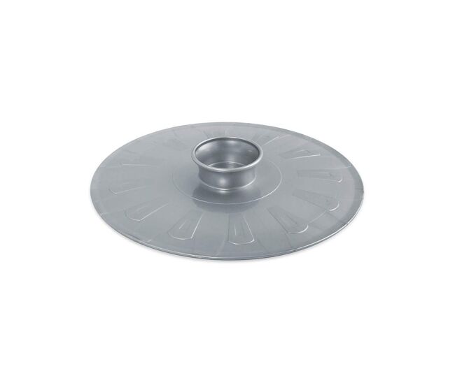 Plat bord metaltex gris polipropileno (ø 25,5 cm)