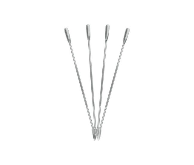 Espetos para marisco metaltex acier inox 18 cm 4 peças