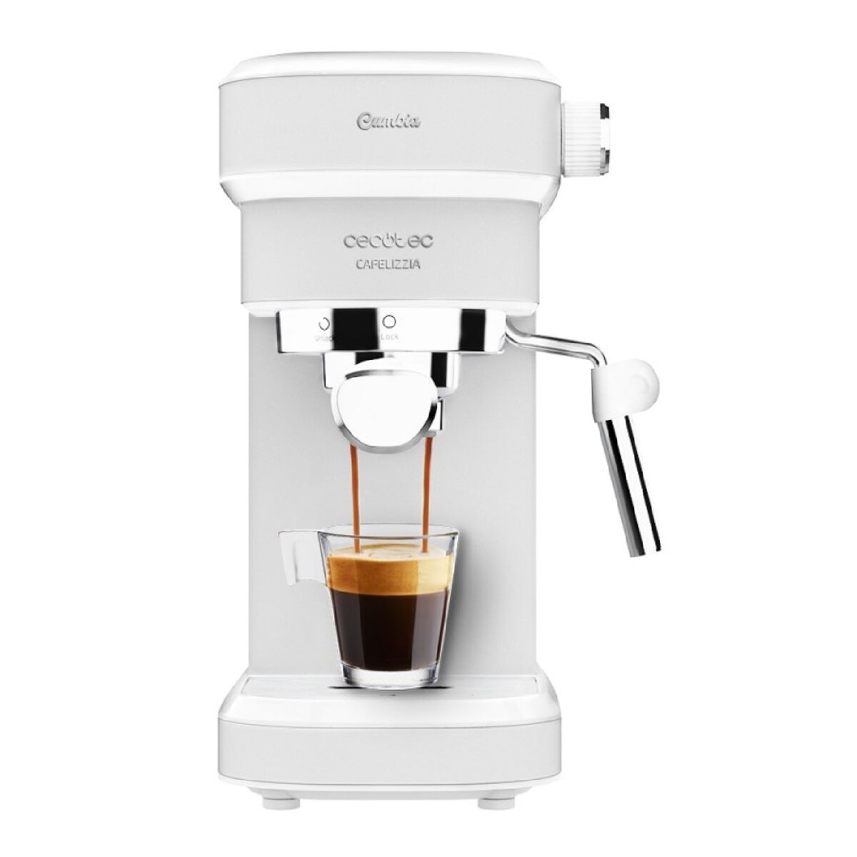 Cecotec máquina de café expresso com 20 bares, thermoblock e vaporizador.