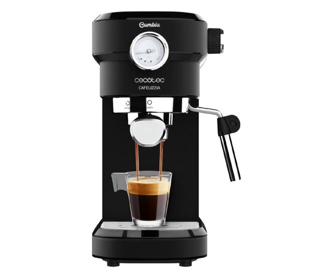 Cecotec máquina de café expresso com 20 bares, thermoblock, manómetro e vaporizador.