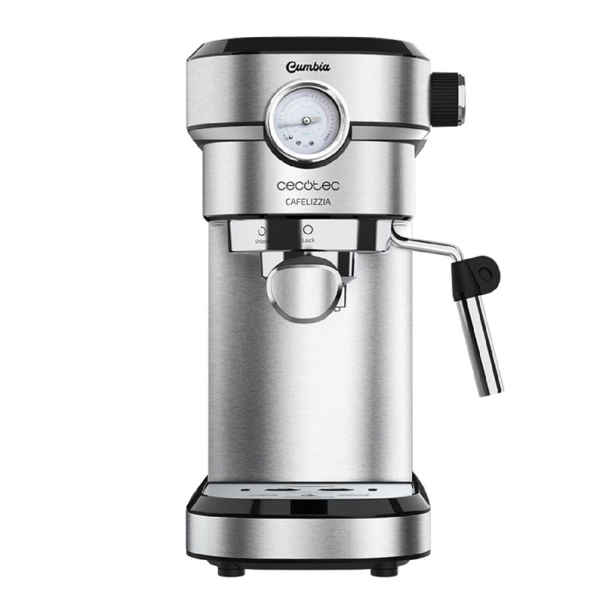Cecotec máquina de café expresso com 20 bares, thermoblock, manómetro e vaporizador.