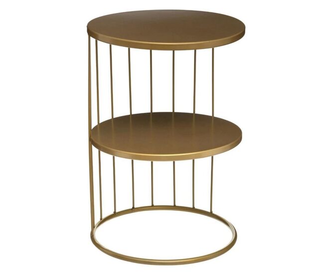 Mesa de centro atmosphera kobu doré metal 36 x 36 x 52 cm