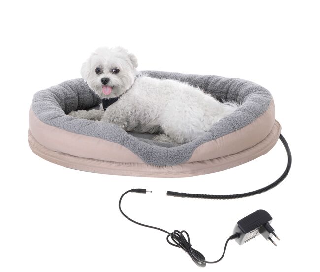 Camry cr7431 cama électrique aquecida de cão e gato 76 x 58cm, aquecimento para animais de estimação, 18 , marrom