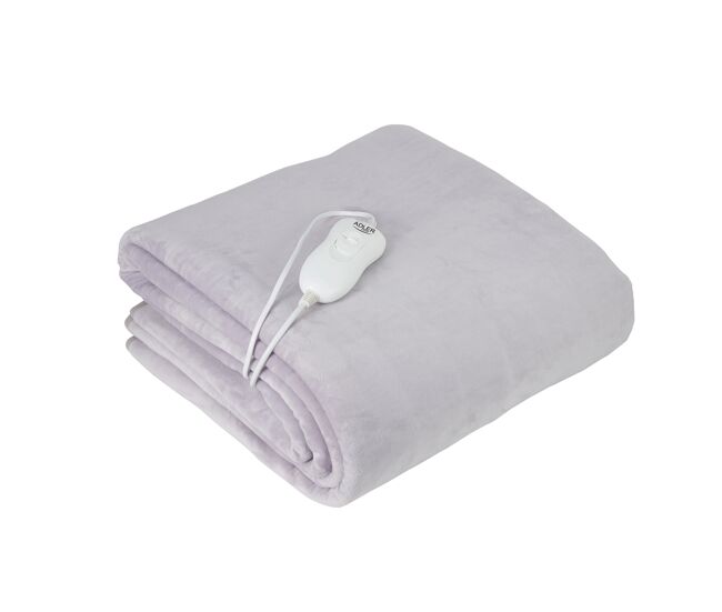 Adler ad7425 aquecedor de camas 150 x 80cm, 3 níveis de temperatura, lavável, 60, tolet
