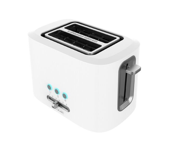 Cecotec torradeira toast&taste 9000 double de plástico com 2 ranhuras curtas extralargas.