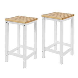 2 x bancos de bar quadrados FST29-WNx2 SoBuy