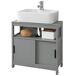 Móvel de casa de banho 1 prateleira 2 portas FRG128-W SoBuy 60 Móvel de casa de banho 1 prateleira 2 portas FRG128-W SoBuy 60 Branco