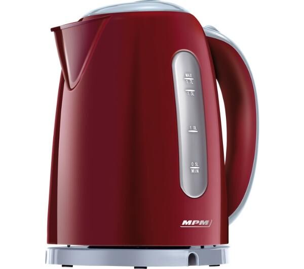 Mpm mcz-85/b2 jarro électrique 1.7l, bouilloire électrique, sans fil, desligamento automático, resistência oculta, base 360, 2200, rouge