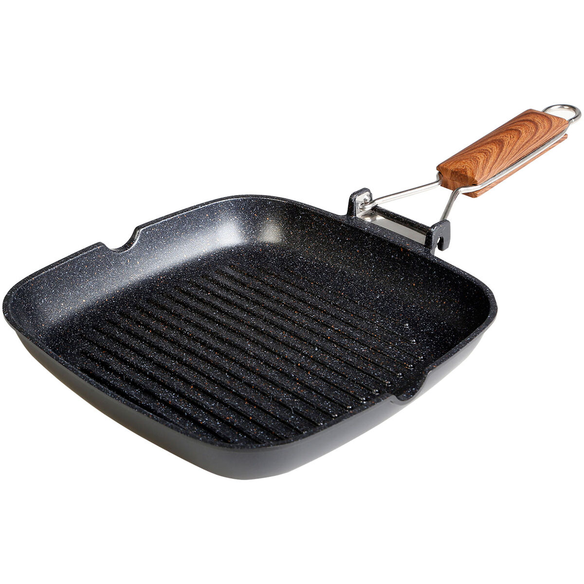 Wecook ecochef frigideira de grelha indução, ondulado 24x24cm, anti-aderente ecológico pfoa-free, alumínio, ,