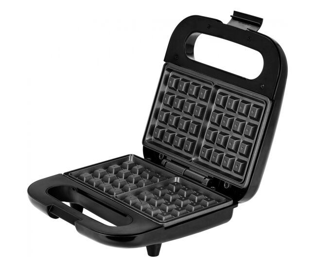 Mpm mgo-39m máquina de waffles eléctrica 2 waffles belgas grossos, placas antiaderentes, termóstato automático, 1000, prata negra