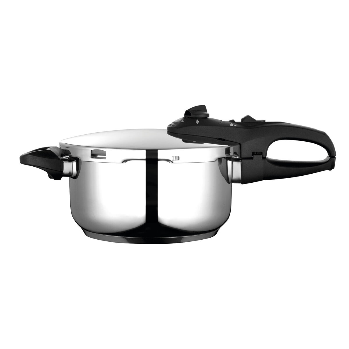 Fagor duo 4 panela de pressão 4 l, indução, aço inoxidável 18/10, 2 níveis pressão, 5 sistemas de segurança, , prata