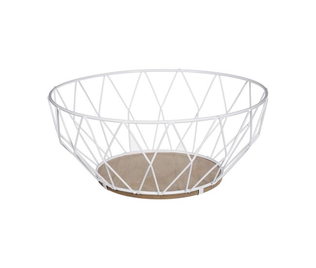 Fruteira secret de gourmet metal branco ø 28 cm