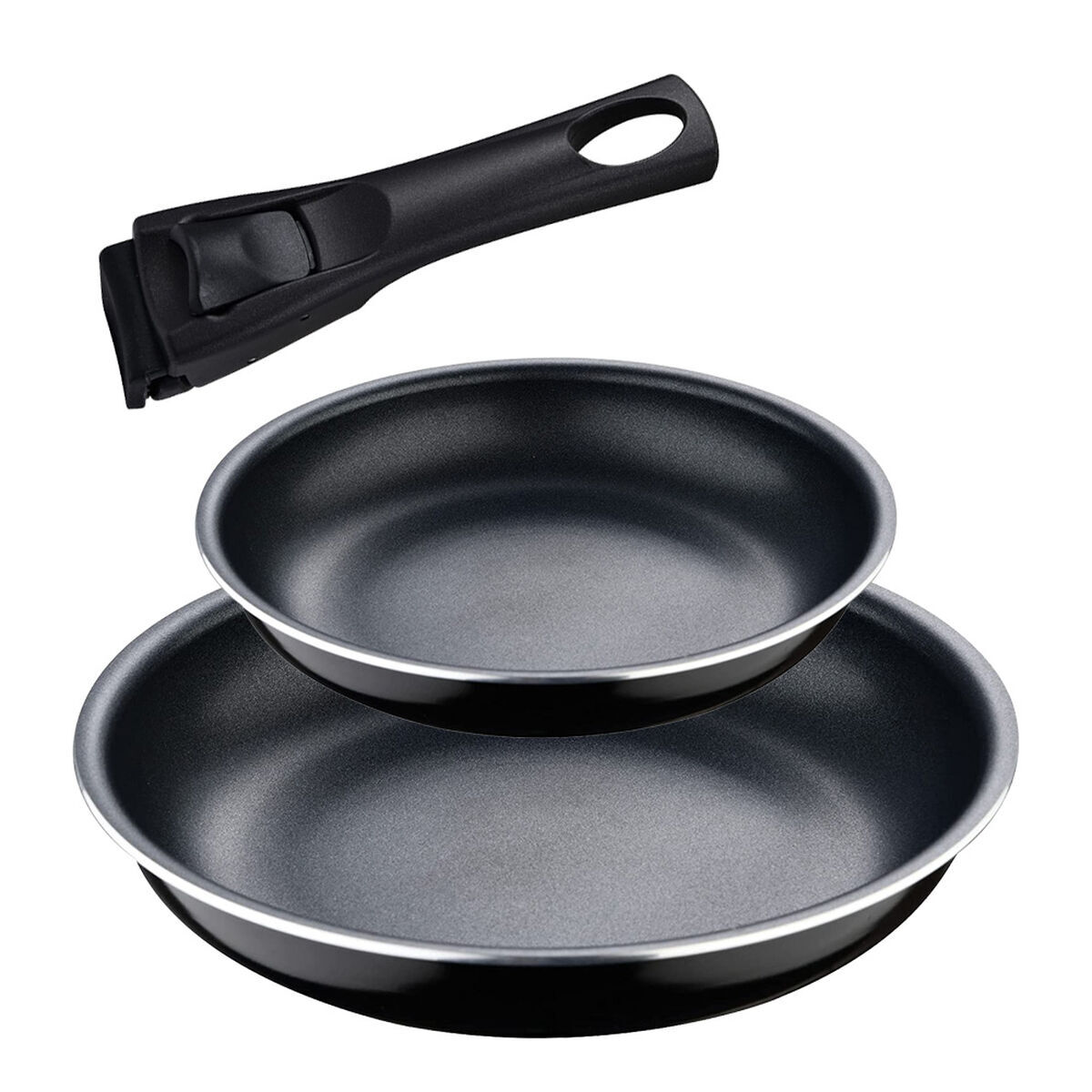 Conjunto de frigideiras bergner click & cook alumínio (2 peças)