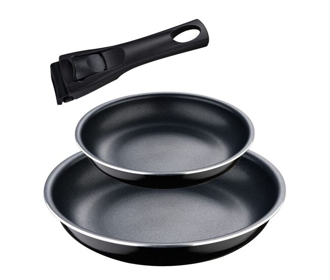Conjunto de frigideiras bergner click & cook alumínio (2 peças)