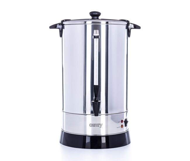 Camry cr1259 distributeur de boissons 20 l, bouilloire, acier inox, température automatique, robinet, vin rouge, 160 W, argent