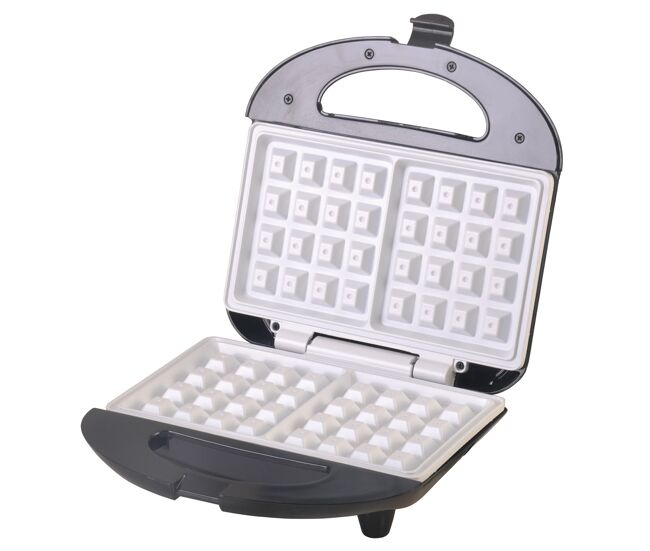 Camry cr 3019 machine de waffles électrique 2 waffles belgas grossos, placas de cerâmica antiaderente, 1000, prata