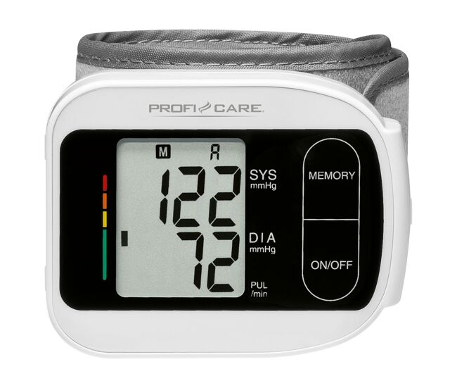 Proficare bmg 3018 medidor de pressão de pulso digital, detecção de arritmia, monitor de pressão arterial, memória (2 utilizadores x 60), , noir blanc