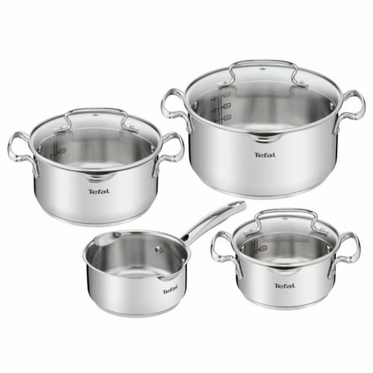 Bateria de cozinha duetto tefal g719s7 4 peças