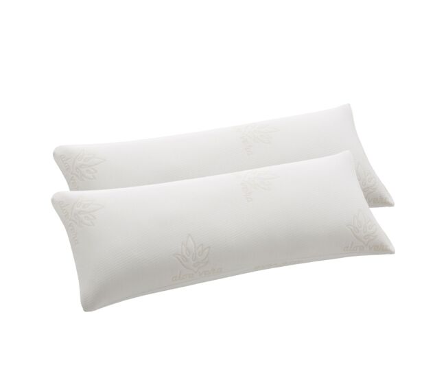 Pack com 2 capas viscoelásticas de flocos de travesseiro aloe vera 70 cm donegal collections