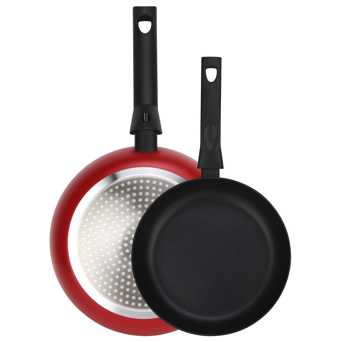 Fagor nela rouge conjunto de 2 frigideiras indução 20-24 cm, alumínio, antiaderente ecológico pfoa livre, , rouge