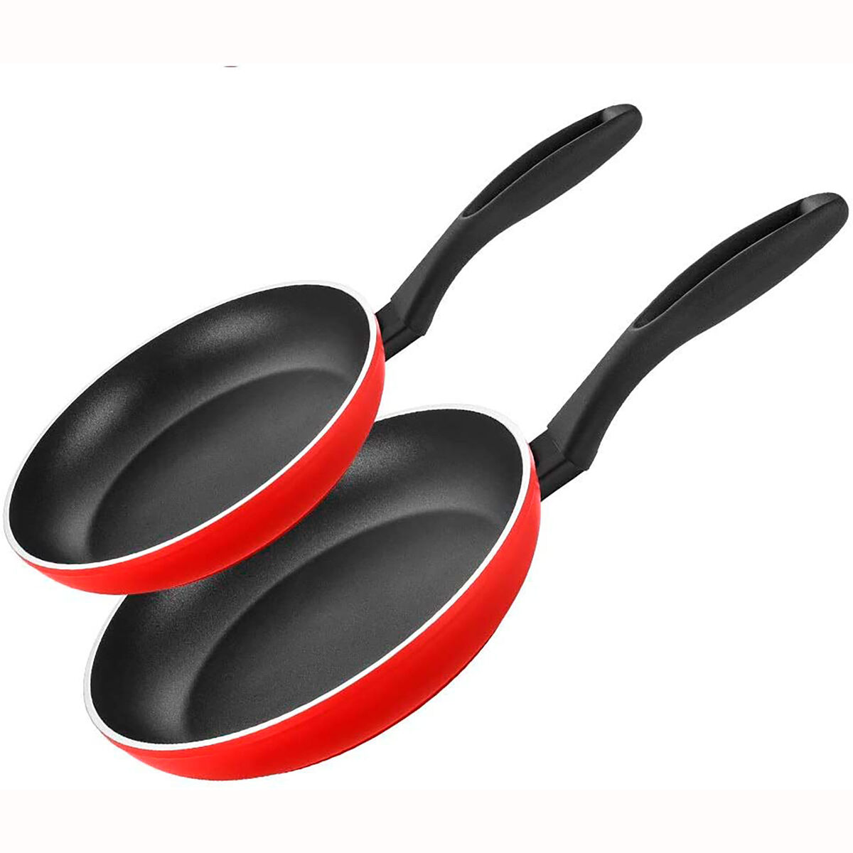 Fagor maxima conjunto de 2 frigideiras indução 20-24 cm, alumínio forjado, antiaderente ecológico pfoa livre, , vermelho