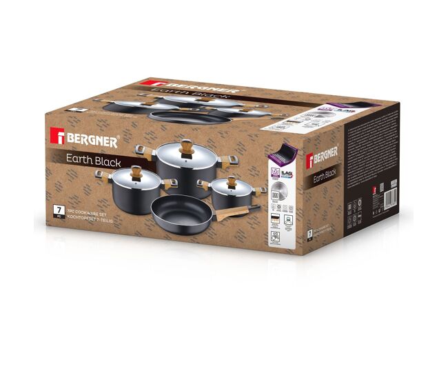 Bateria de cozinha bergner earth 7 peças