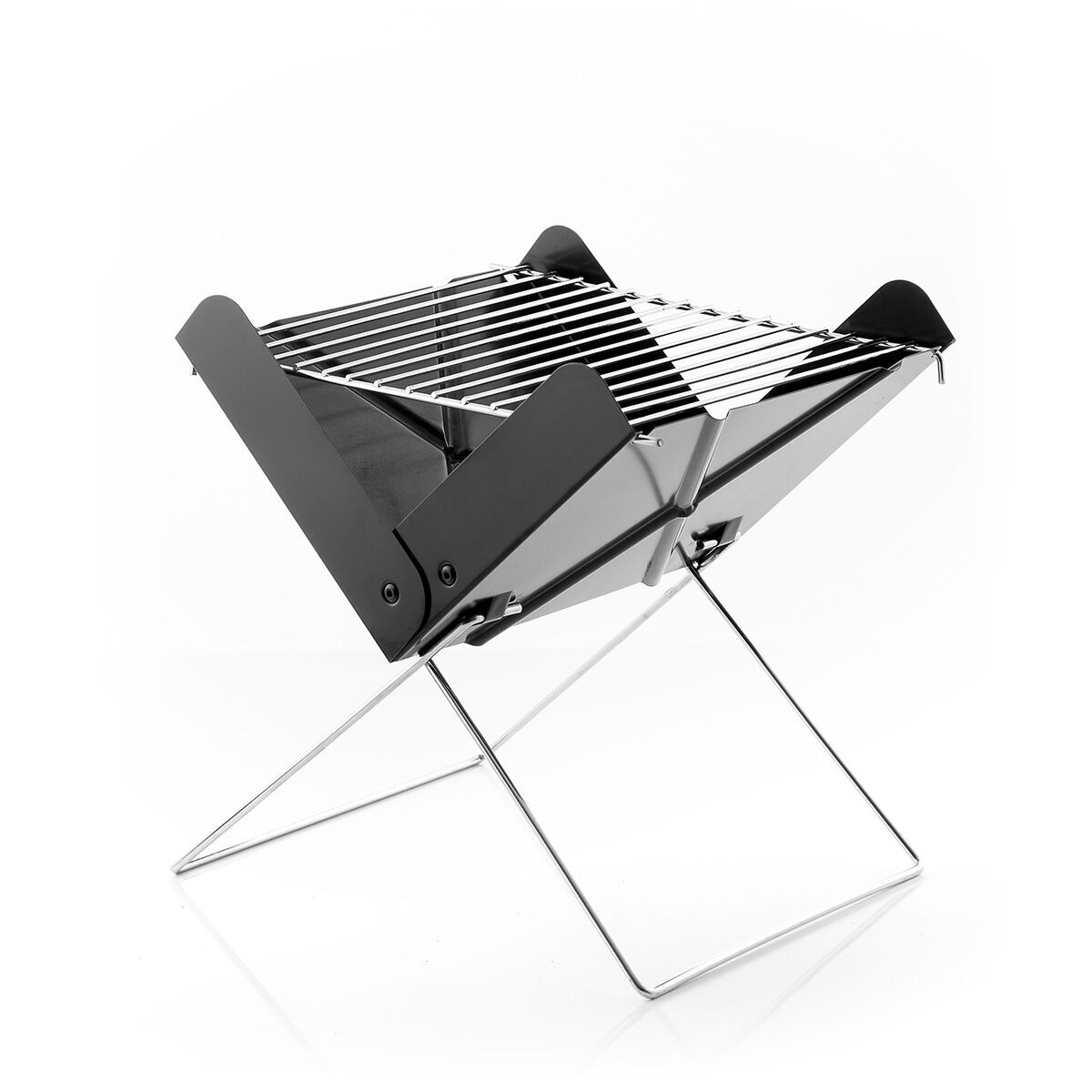 Mini grelhador dobrável portable para carvão foldecue innovagoods