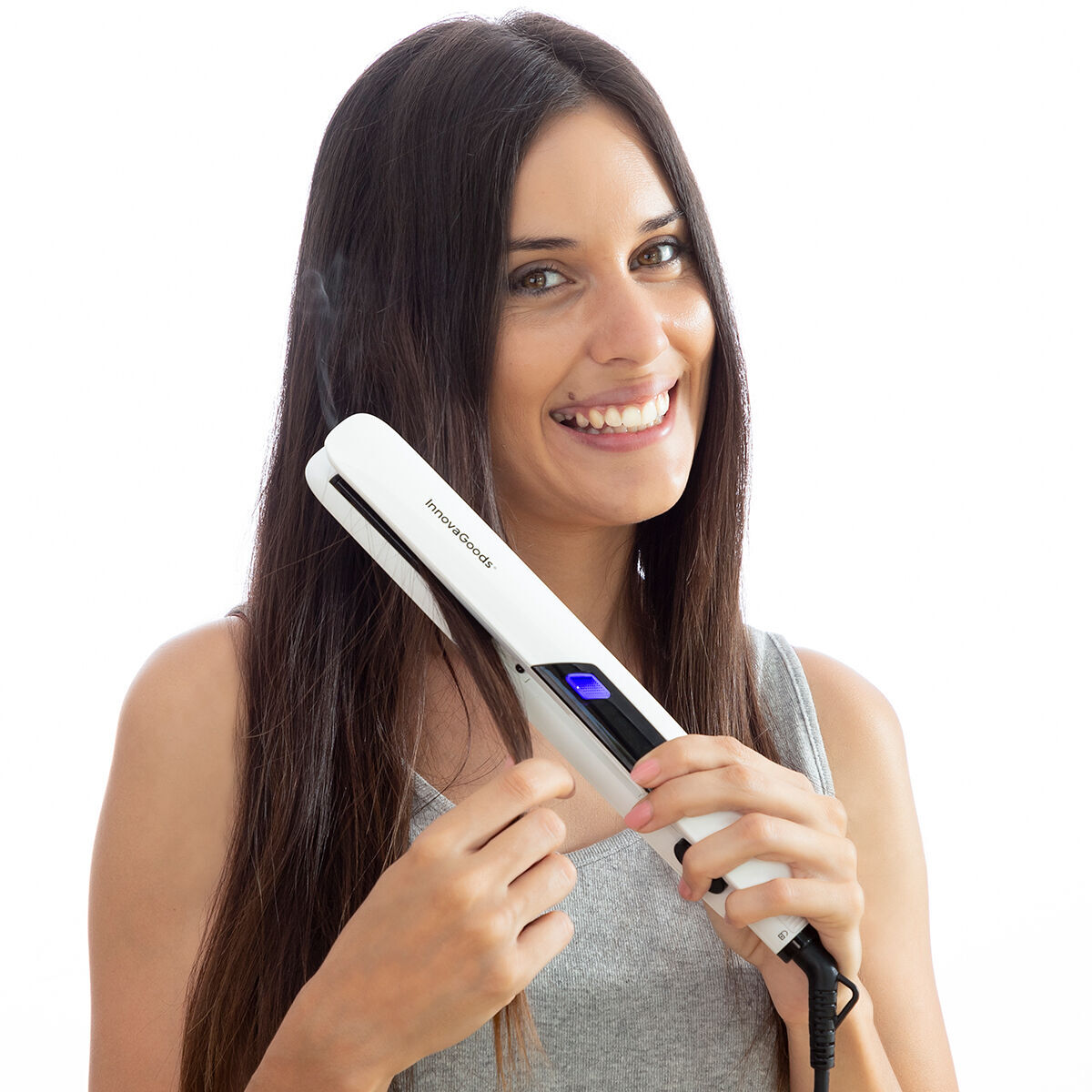 Ferro cerâmico para cabelo com vapor stemio innovagoods 36 w