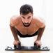 Prancha de flexões push-up com fitas de resistência de guia de exercícios Prancha de flexões push-up com fitas de resistência de guia de exercícios Preto