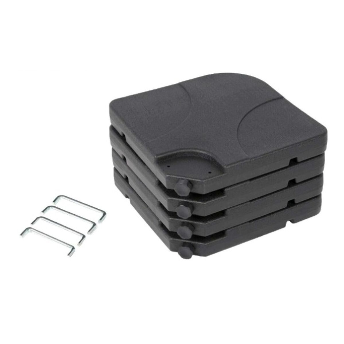 Aktive Garden Suporte para guarda-sol, conjunto com 4 peças