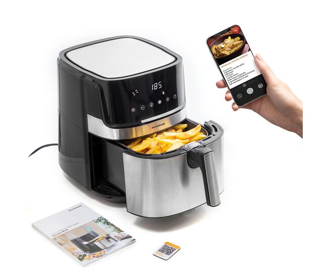 Fritadeira sem óleo innovagoods fryinn pro 5500 noir acier inox 1700 w 5,5 l