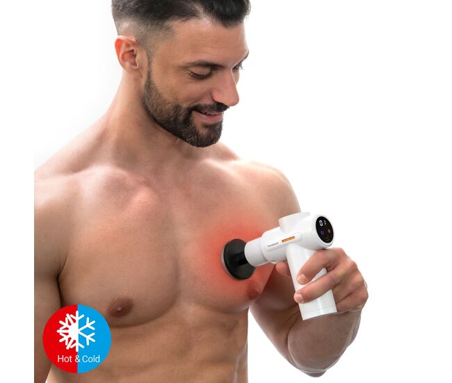 Pistola de massagem muscular com frio e calor hokgun innovagoods