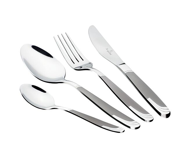 Berlinger haus matt-mirror conjunto de talheres de 24 peças aço inoxidável acabamento polido / acetinado, para 6 pessoas, , inox